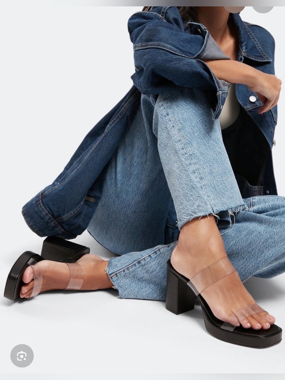 Schutz Ariella Platform Sandals BLACK, Sz 9.5